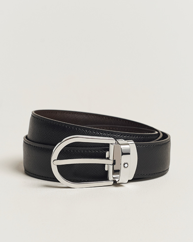 Herr | Släta bälten | Montblanc | Reversible Saffiano Leather 30mm Belt Black/Brown