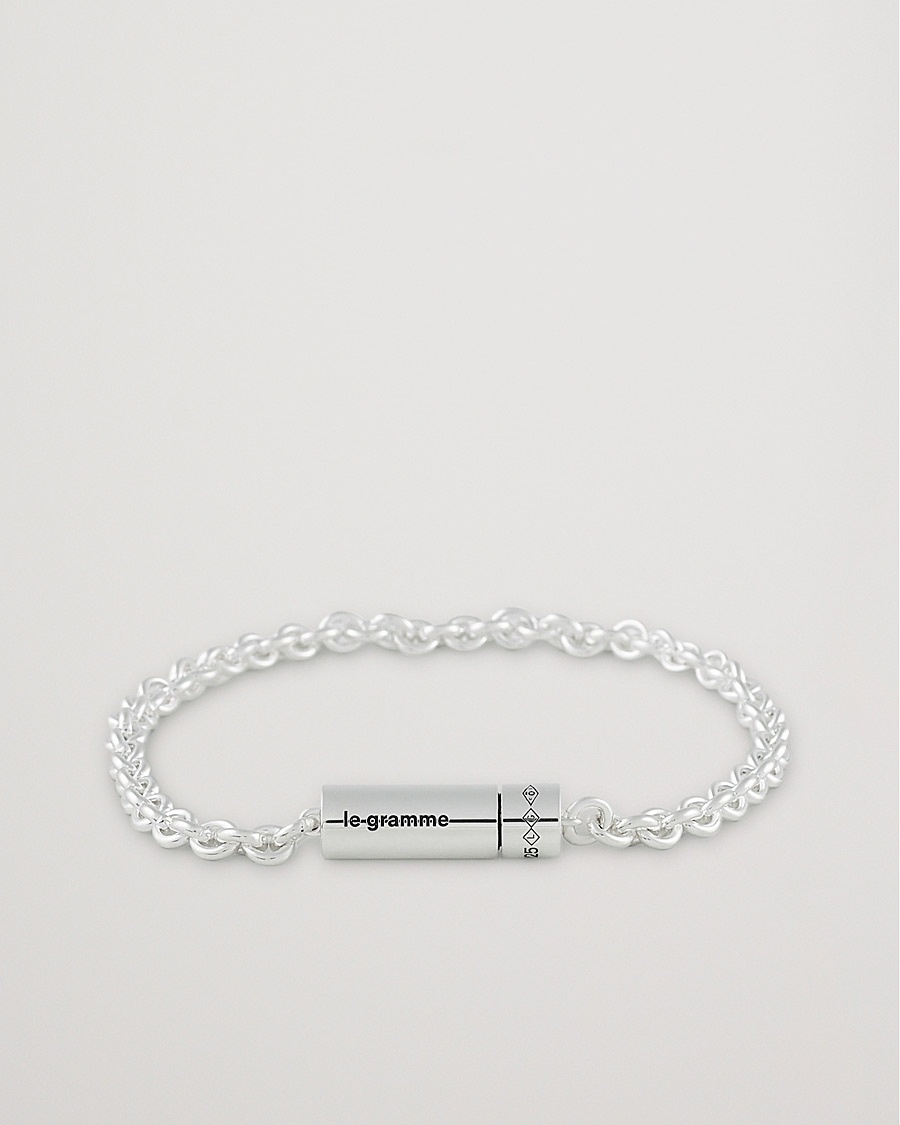 LE GRAMME Chain Cable Bracelet Sterling Silver 11g – Silver