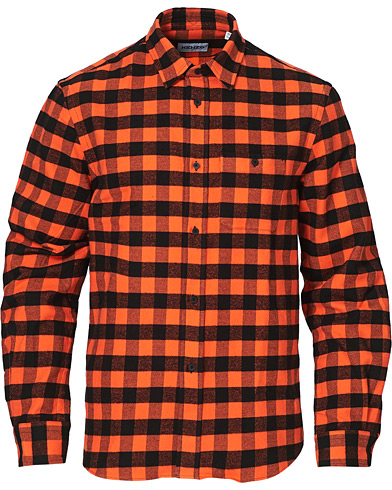 Flanellskjortor |  Flannel Shirt Orange Check