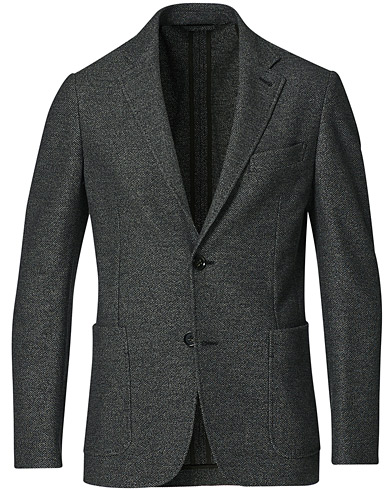 Ullkavajer |  Wool Blend Jersey Blazer Grey Melange