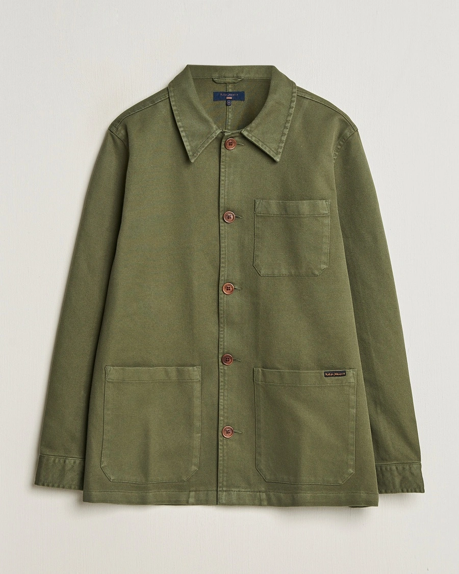 Nudie Jeans Barney Worker Overshirt Olive – Grön