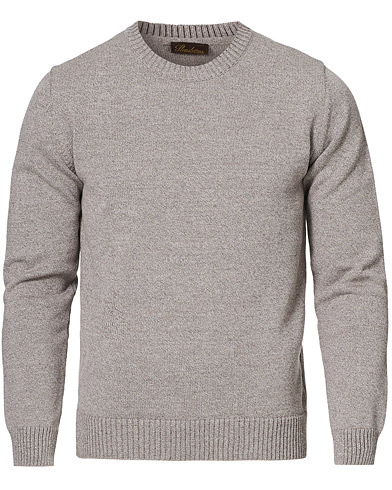 Exklusivt Care of Carl |  Heavy Knitted Merino Crew Neck Beige Mouliné