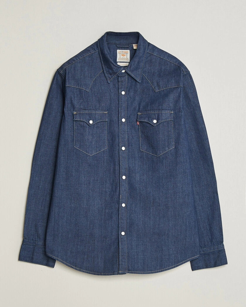 Levi's Barstow Western Standard Shirt Rinse Marbled – Blå