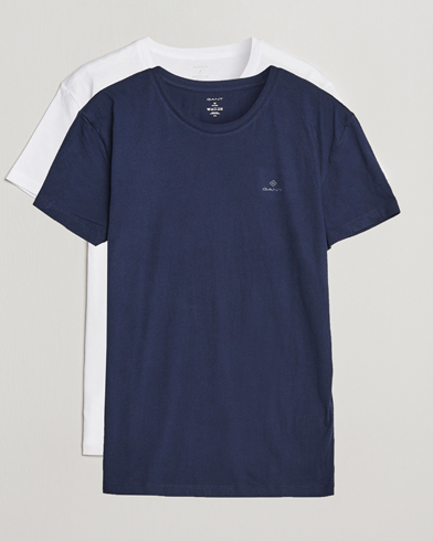 Herr | Kortärmade t-shirts | GANT | 2-Pack Crew Neck Tee Navy/White