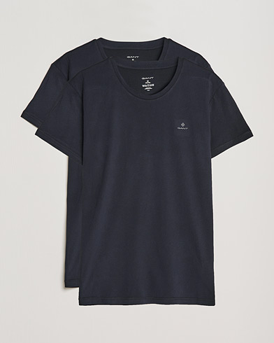 Herr | Svarta t-shirts | GANT | 2-Pack Crew Neck T-Shirt Black