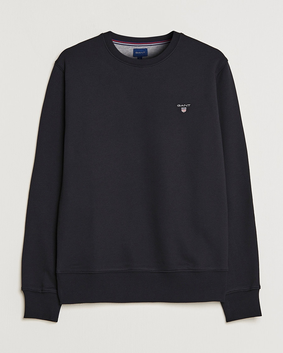 Herr | GANT | GANT | Original Shield Logo Crew Neck Sweatshirt Black