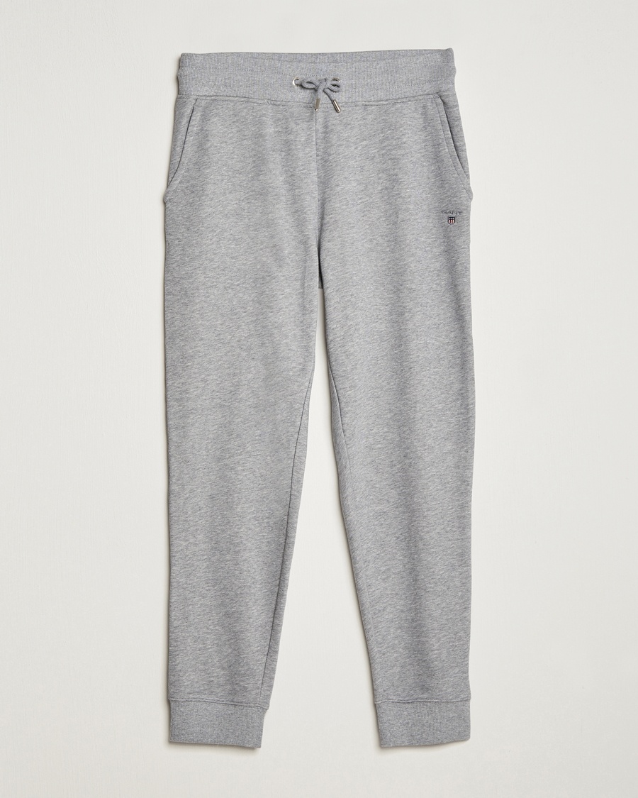 Gant Original Sweatpants Grey Melange – Grå