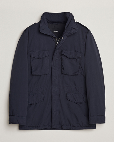 Herr | Field jackets | Aspesi | Garment Dyed Field Jacket Navy