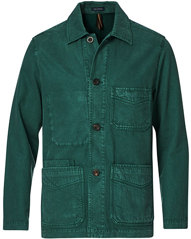 An overshirt occasion |  Cotton/Tencel Five Pocket Chore Jacket Green