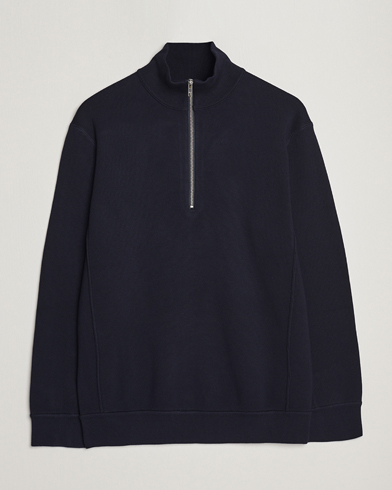 Herr |  | NN07 | Luis Cotton/Modal Half Zip Sweater Navy Blue