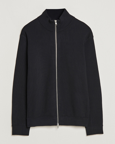 Herr | Wardrobe basics | NN07 | Luis Knitted Full-Zip Sweater Black