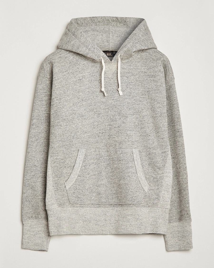 RRL Hooded Pullover Athletic Grey Heather – Grå
