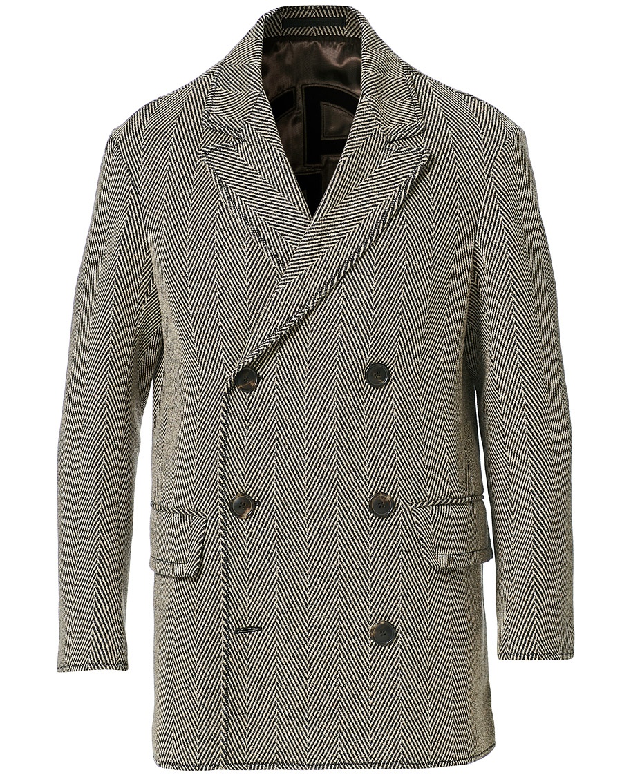  Wool Chevron Peacoat Grey 48