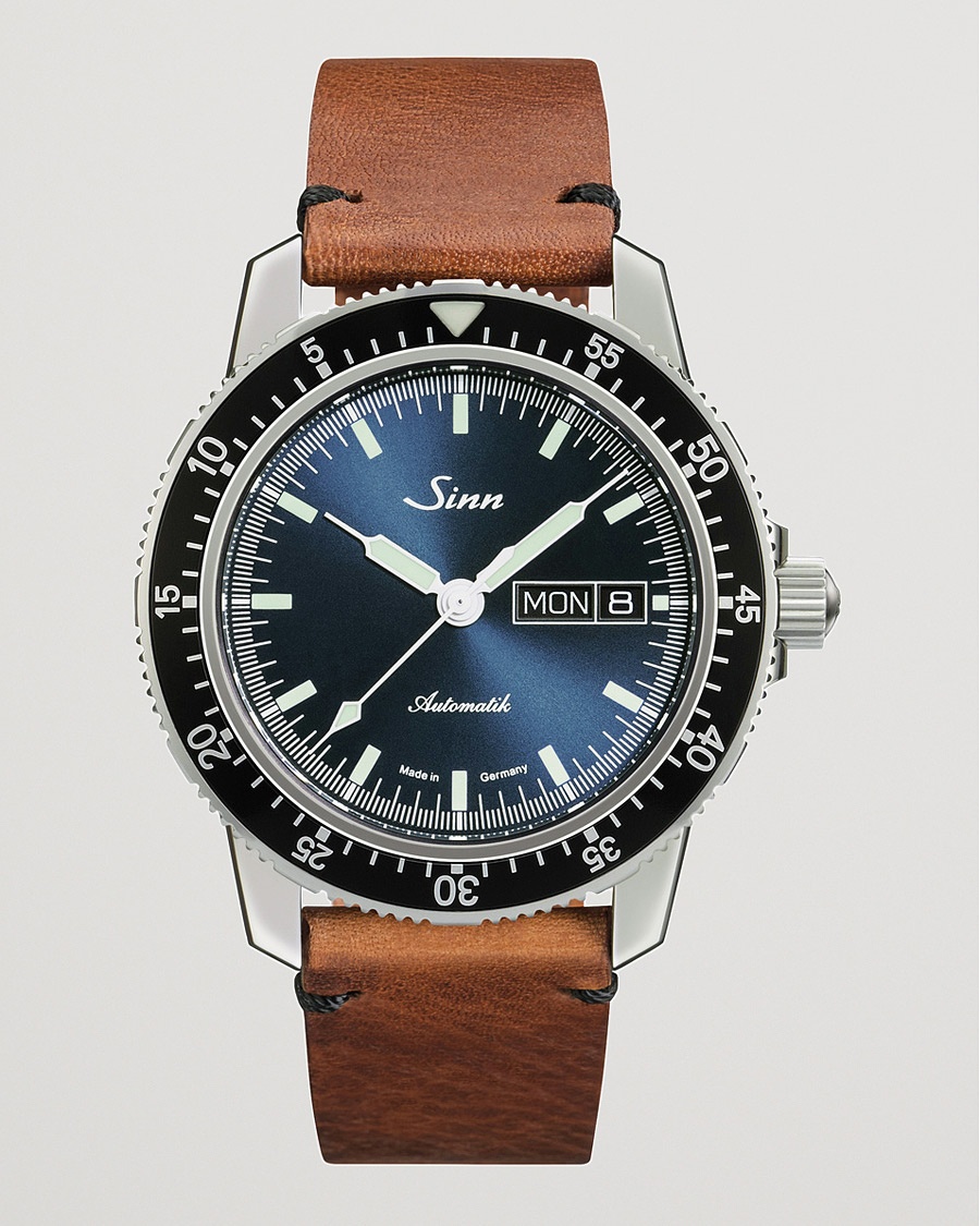Herr | Läderarmband | Sinn | 104 I B Pilot Watch 41mm Leather Strap Dark Blue
