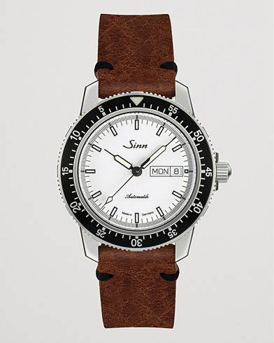 Herr | Klockor | Sinn | 104 I W Pilot Watch 41mm Leather Strap White