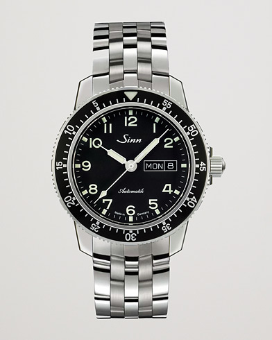 Herr | Fine watches | Sinn | 104 A Pilot Watch 41mm Steel Link Black