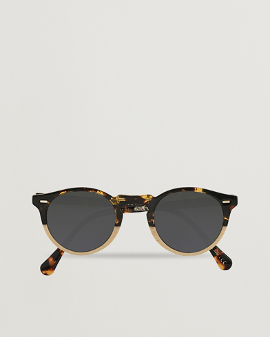 Herr | Runda solglasögon | Oliver Peoples | Gregory Peck 1962 Folding Sunglasses Brown/Honey
