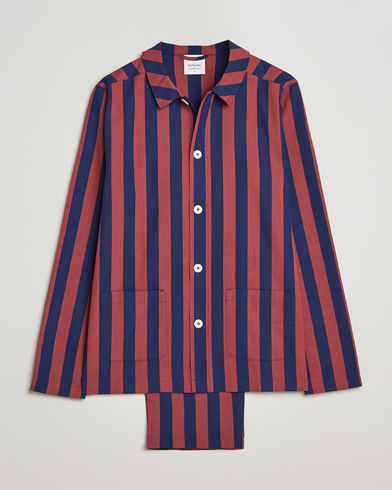 Pyjamas Och Morgonrock |  Uno Striped Pyjama Set Blue/Red