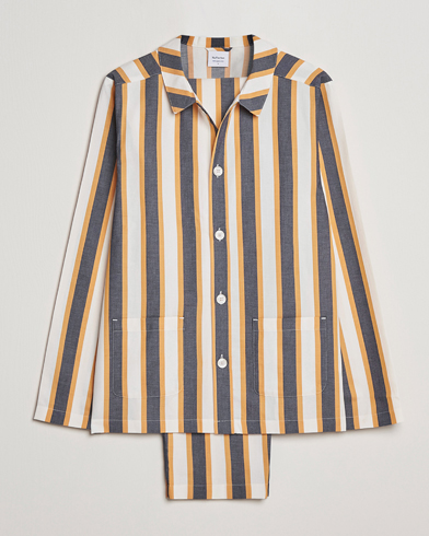 Herr | Pyjamas & Morgonrockar | Nufferton | Uno Triple Striped Pyjama Set Yellow/Blue