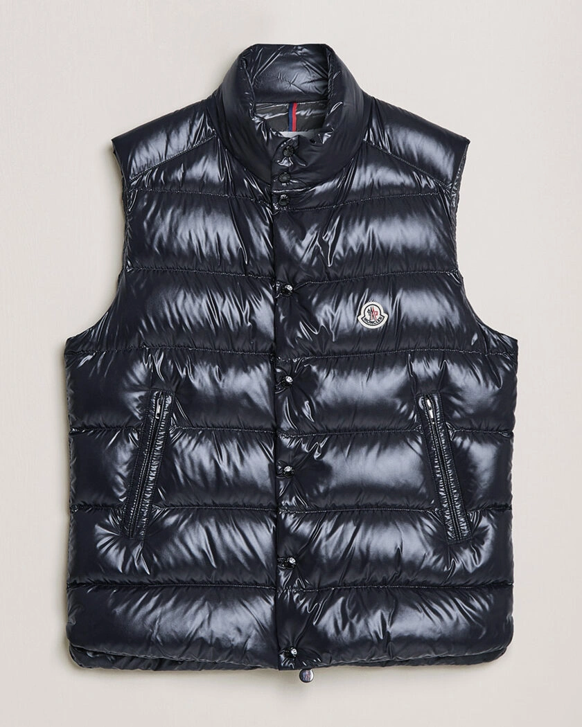 Moncler Tibb Down Vest Navy – Blå