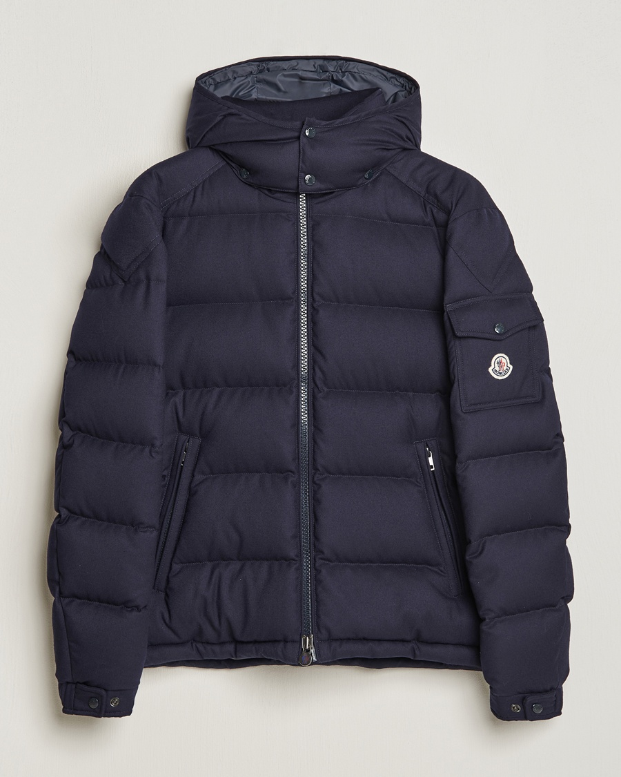 Moncler Montgenevre Flannel Down Jacket Navy – Blå