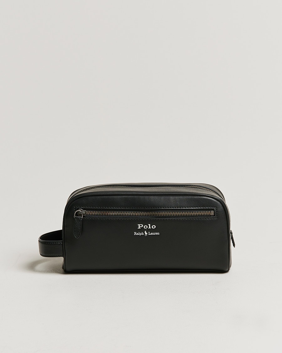 Herr | Student | Polo Ralph Lauren | Leather Washbag Black