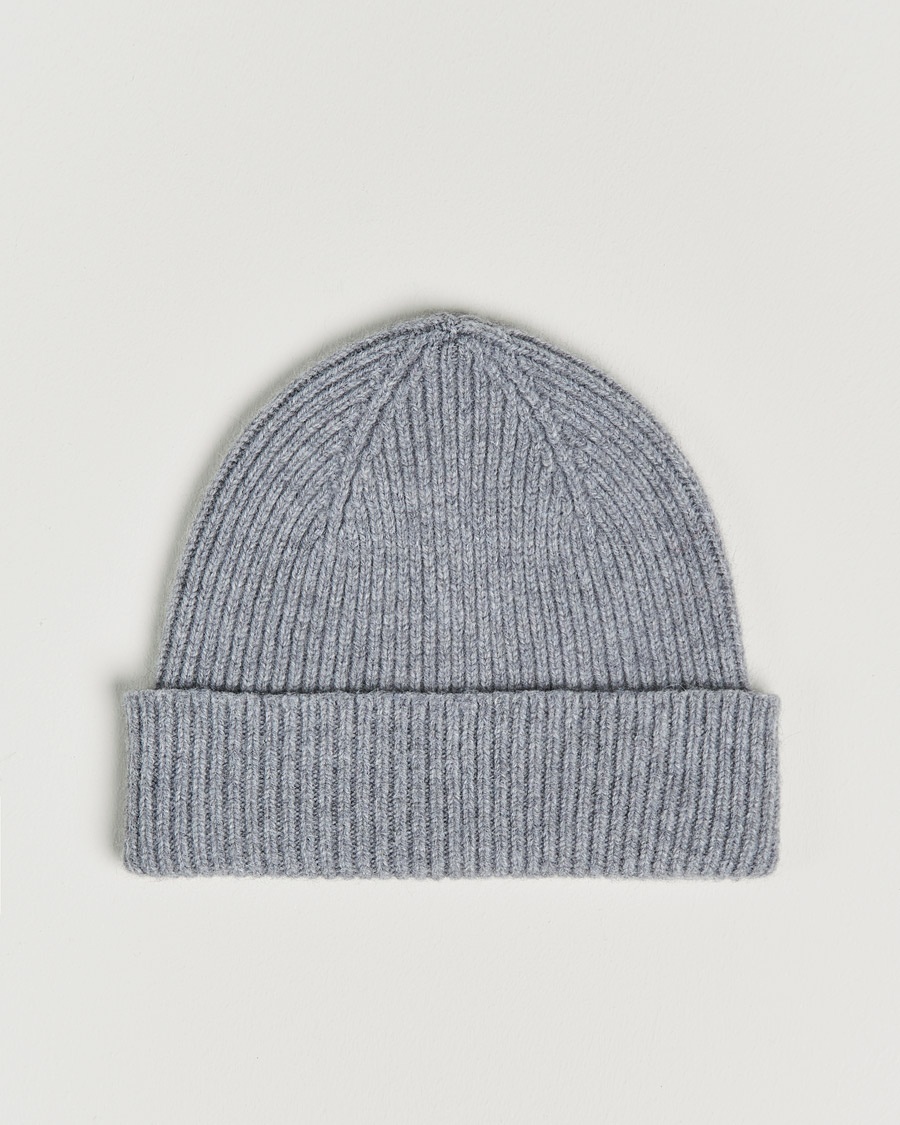 Le Bonnet Lambswool/Caregora Beanie Smoke – Grå