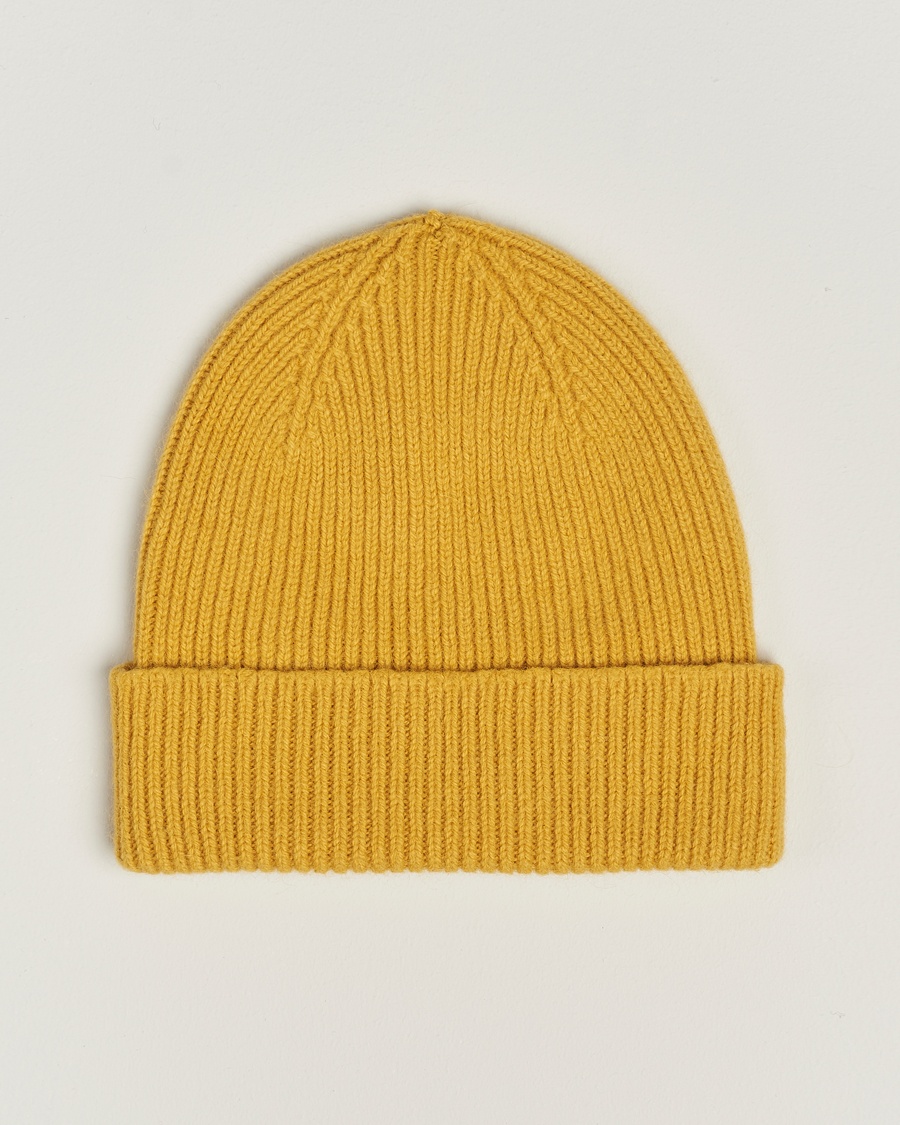 Le Bonnet Lambswool/Caregora Beanie Mustard