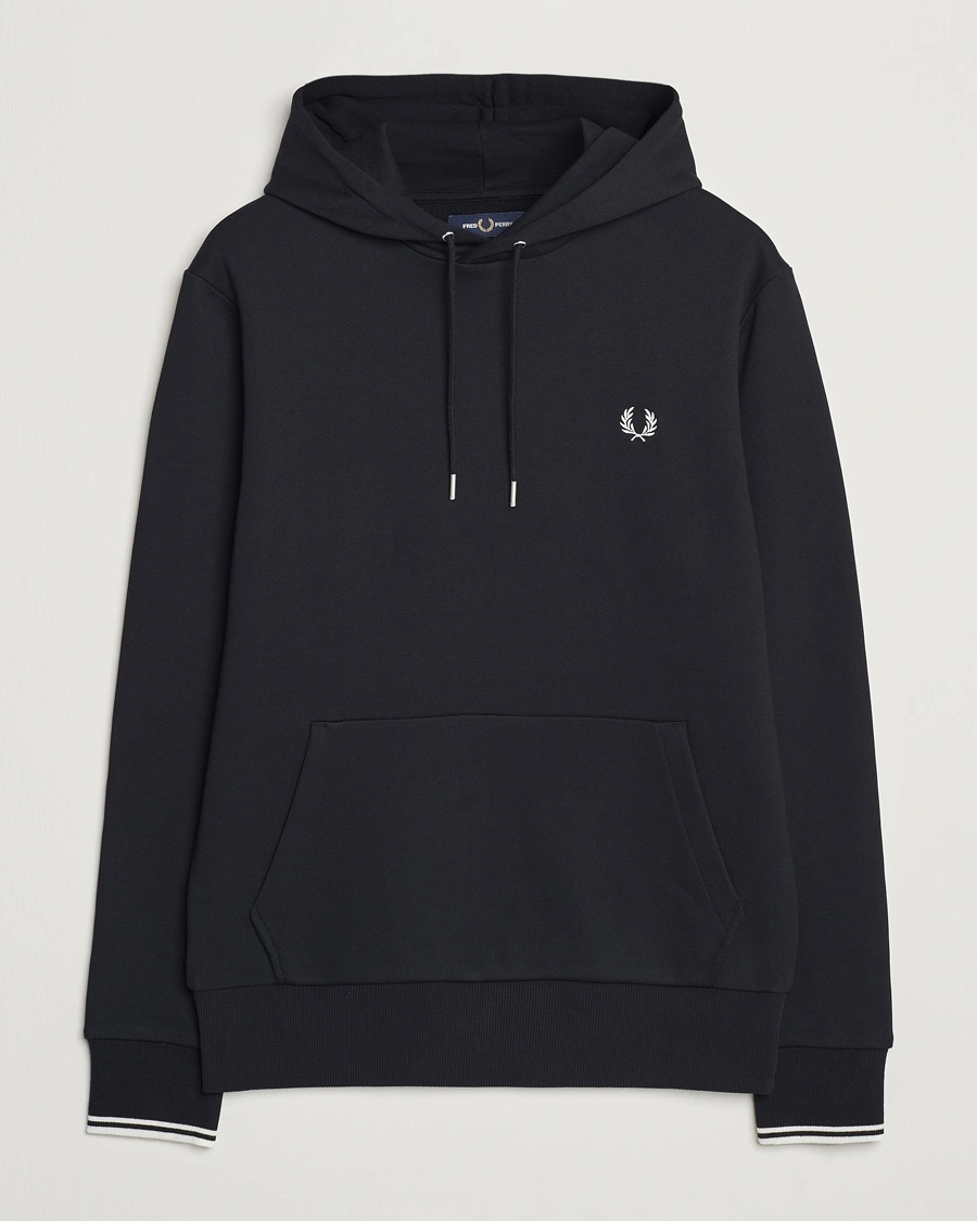 Herr | Fred Perry | Fred Perry | Tipped Hoodie Black