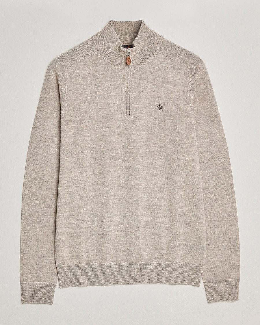 Herr | | Morris | John Merino Half Zip Khaki