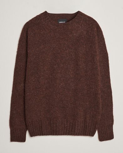 Herr | Stickade tröjor | Howlin' | Brushed Wool Sweater Brownish