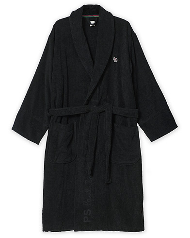 Loungewear |  Zebra Cotton Robe Black