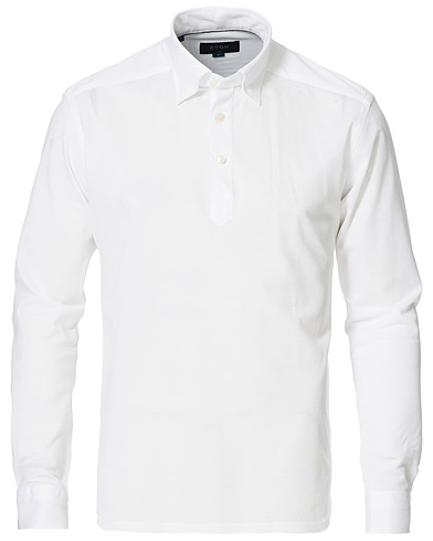 Pikéskjorta |  Slim Fit Cotton Piqué Popover Shirt White