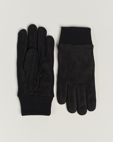 Herr |  | Hestra | Geoffery Suede Wool Tricot Glove Black