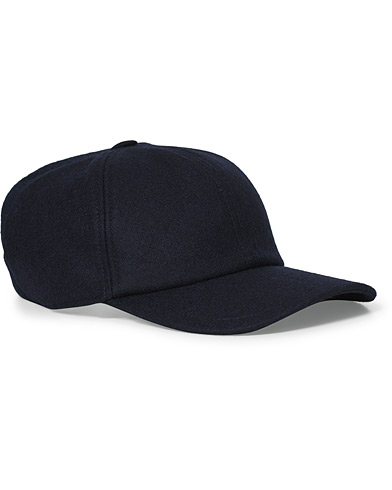 Hatt & Keps |  Flannel Baseball Cap Navy