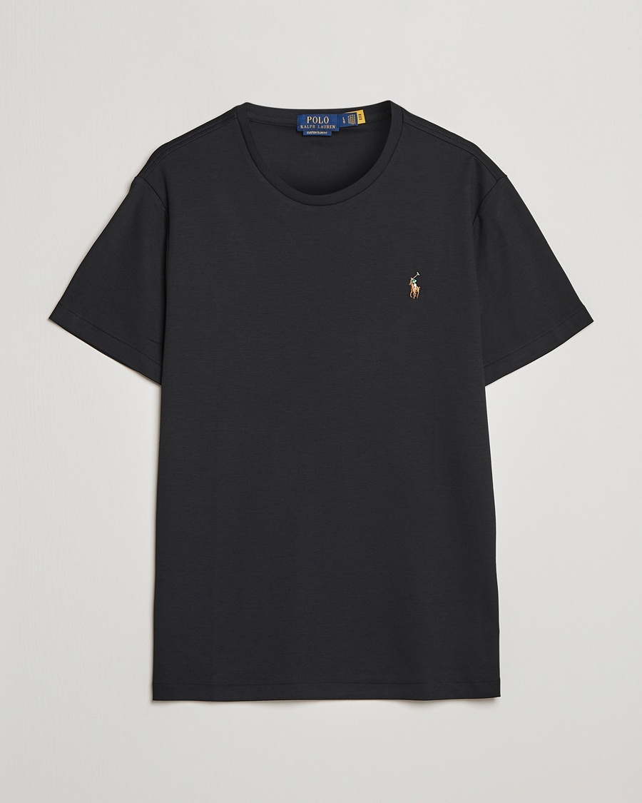 Herr | Kortärmade t-shirts | Polo Ralph Lauren | Luxury Pima Cotton Crew Neck T-Shirt Black