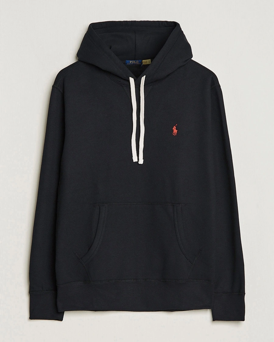 Polo Ralph Lauren RL Fleece Hoodie Polo Black – Svart