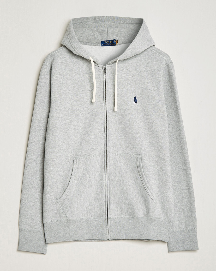 Polo Ralph Lauren Fleece Full Zip Hoodie Andover Heather – Grå