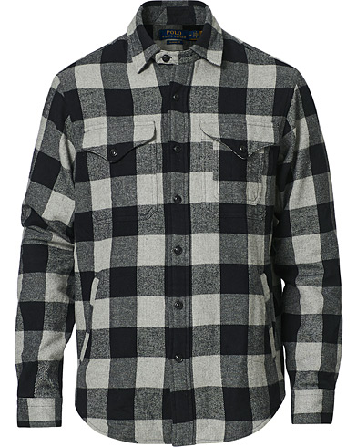 Skjorta |  Lumber Flannel Checked Overshirt Grey/Black