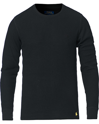 Herr | Långärmade t-shirts | Polo Ralph Lauren | Waffle Long Sleeve Crew Neck Black