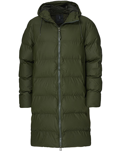 Herr | Vinterjackor | RAINS | Waterproof Long Puffer Jacket Green