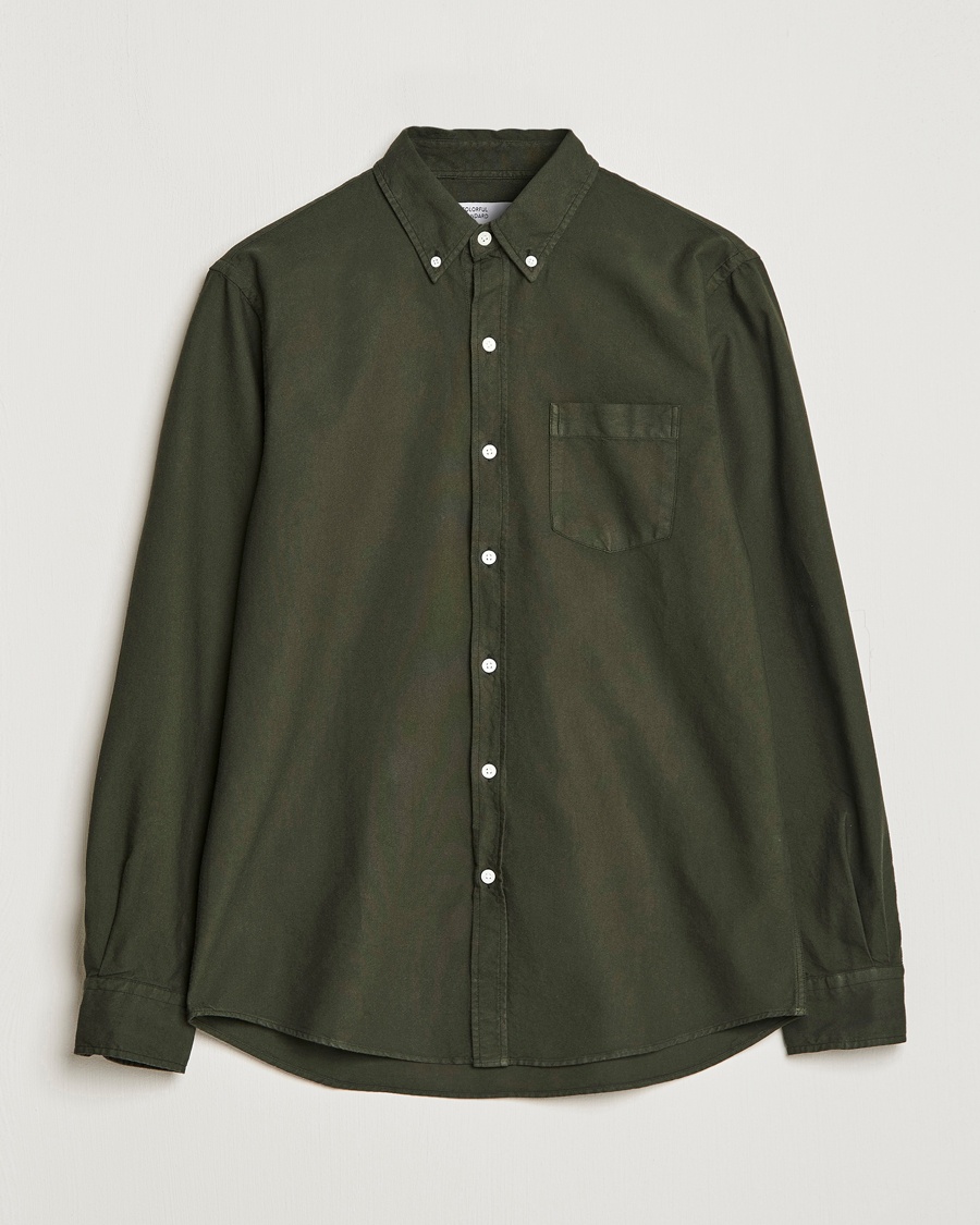  Classic Organic Oxford Button Down Shirt Hunter Green