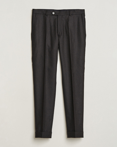 Herr |  | Oscar Jacobson | Denz Turn Up Flannel Trousers Brown