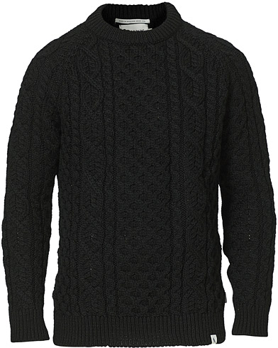  | Hudson Wool Aran Knitted Jumper Black