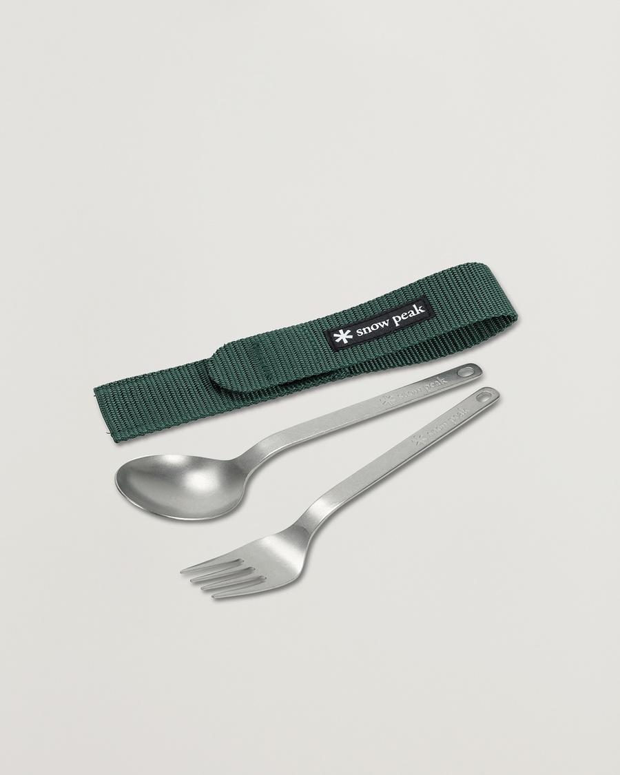 Snow Peak Fork & Spoon Set Titanium – Silver
