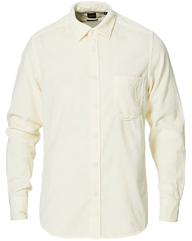 Manchesterskjortor |  Riou Corduroy Shirt Open White