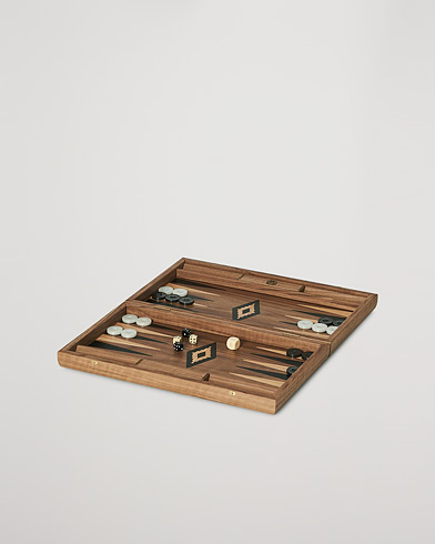 Herr | Spel & fritid | Manopoulos | American Walnut Backgammon With Side Racks