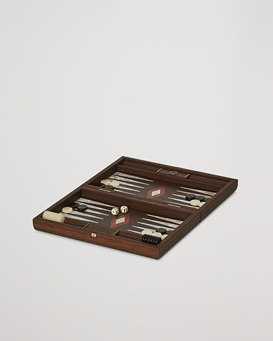 Spel & fritid |  Natural Burl Small Backgammon With Side Racks