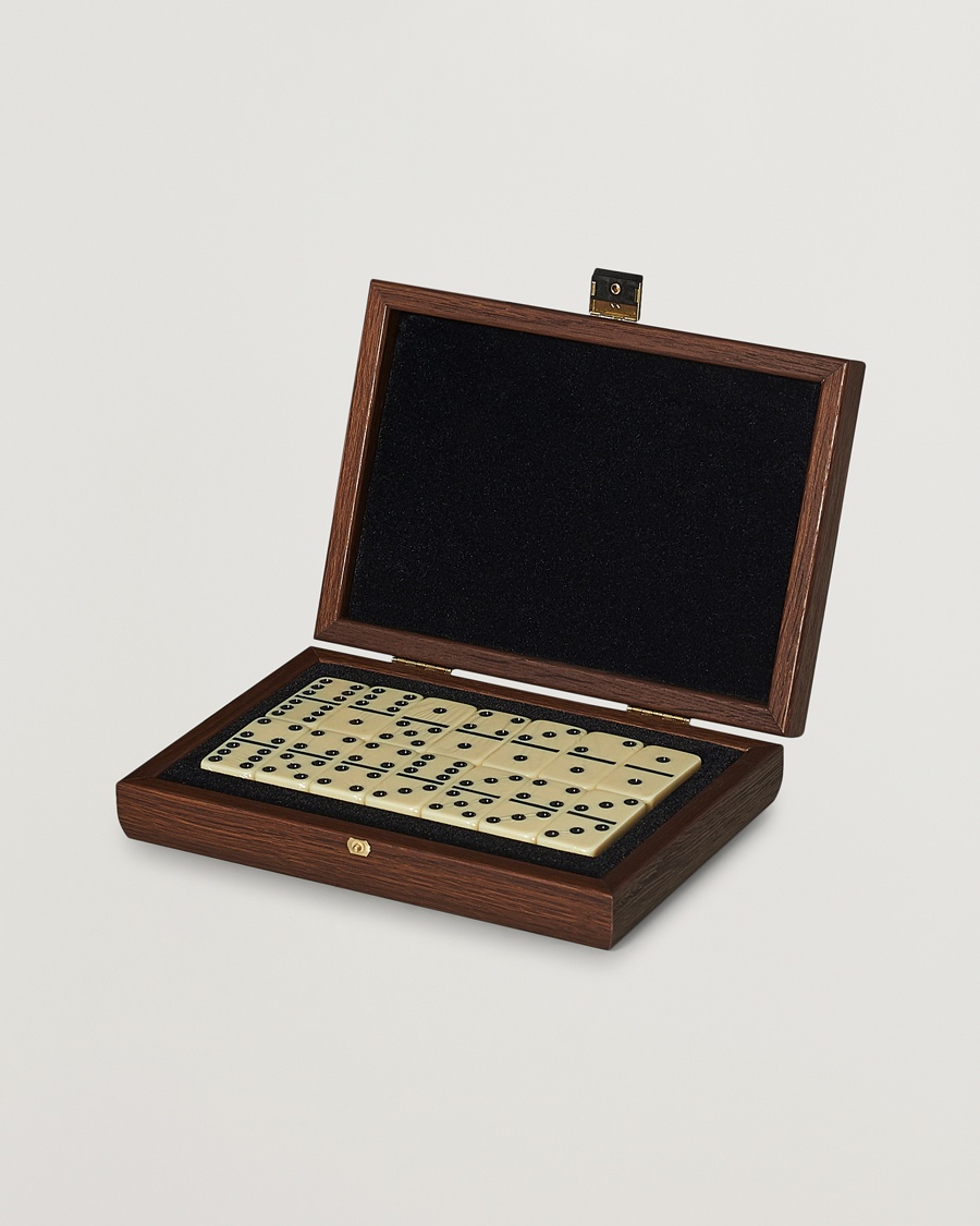 Manopoulos Wooden Domino Case Dark Brown – Brun