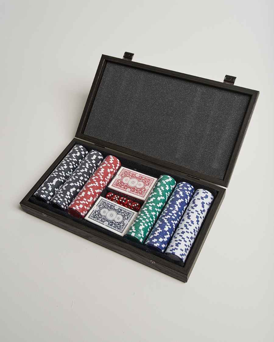Manopoulos Wooden Poker Case Black – Svart